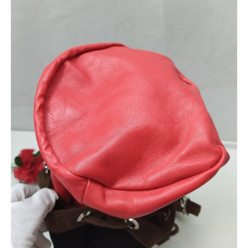 CELINE Multicolor Suede Leather Pockets Drawstring Bucket Satchel Shoulder Bag - Picture 14 of 16